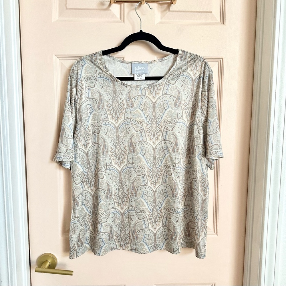 Cream paisley Blair top